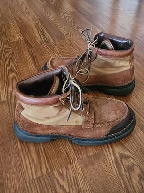 Browning Brown and Tan Suede Canvas Boots
